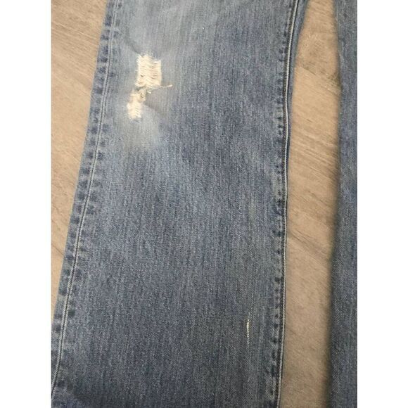 Men's Levi's 501 Original Fit Medium Wash Minor Destruction Paint Splatter Size - Picture 3 of 12